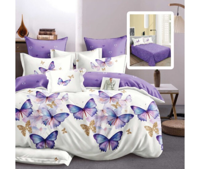 Lenjerie de pat finet 6 piese (violete)
